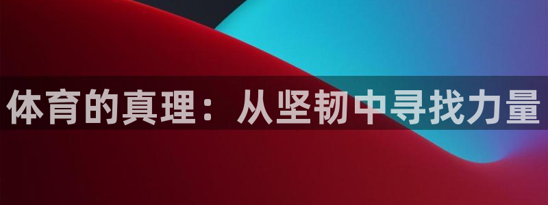 JJB竞技宝官网下载平台注册要钱吗：体育的真理：从坚韧中寻找